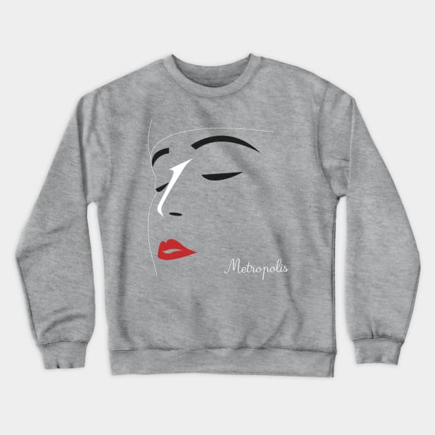 Metropolis minimalist movie fan art Fritz Lang cinema Crewneck Sweatshirt by Rozbud